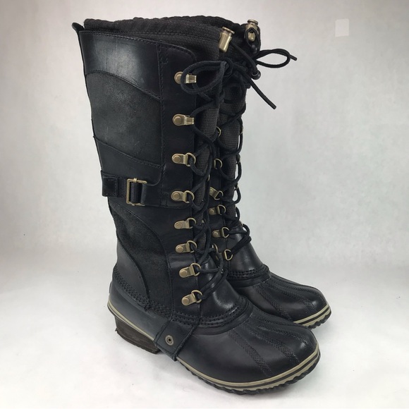 Sorel Shoes - Sorel Conquest Carly Black Snow Boots Shoes - READ